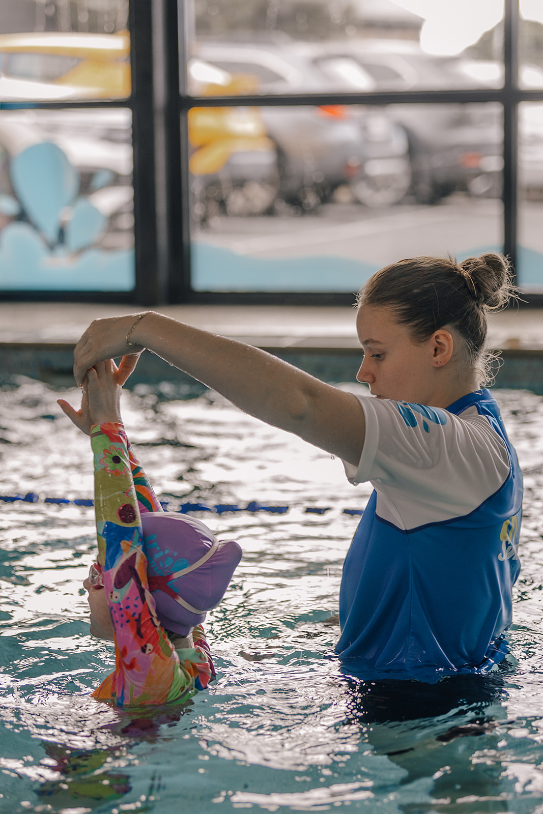 Parents and babies in a group class at Tri Swimming